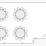 Room 104 banquet diagram