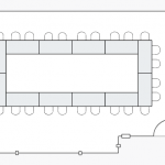 Room 104 in a rectangle diagram