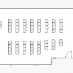 Room 104 Row Seating diagram