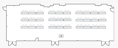 Diagram of 304AB Classroom layout