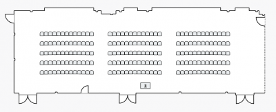Layout Diagram of 304AB with Row Seating