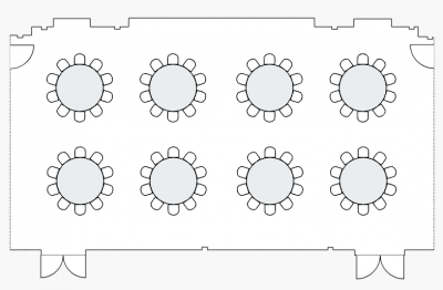 Diagram of 304B Banquet layout